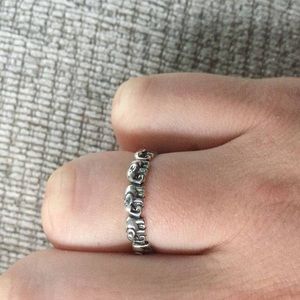 Elephant Ring Sterling Silver